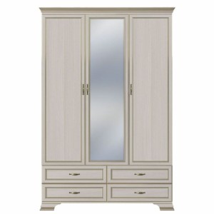 Шкаф трёхдверный с зеркалом и ящиками Сиена