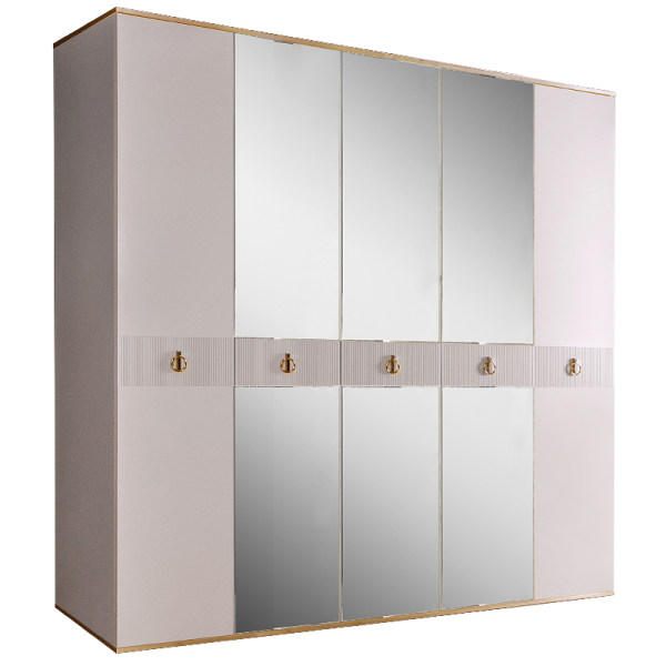 Шкаф пятидверный с зеркалами Римини Соло