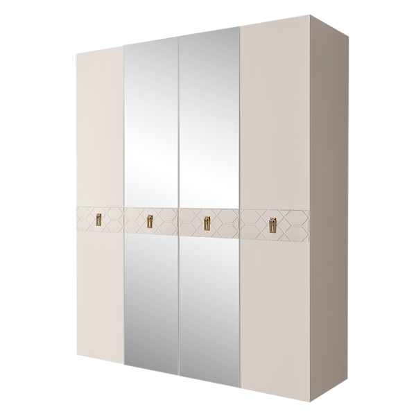 Шкаф четырёхдверный с зеркалами Bogemia-Farfalle