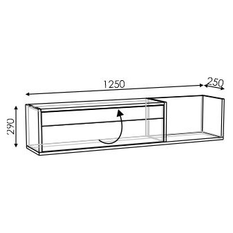 Шкаф навесной с полкой (мод.2) Честер