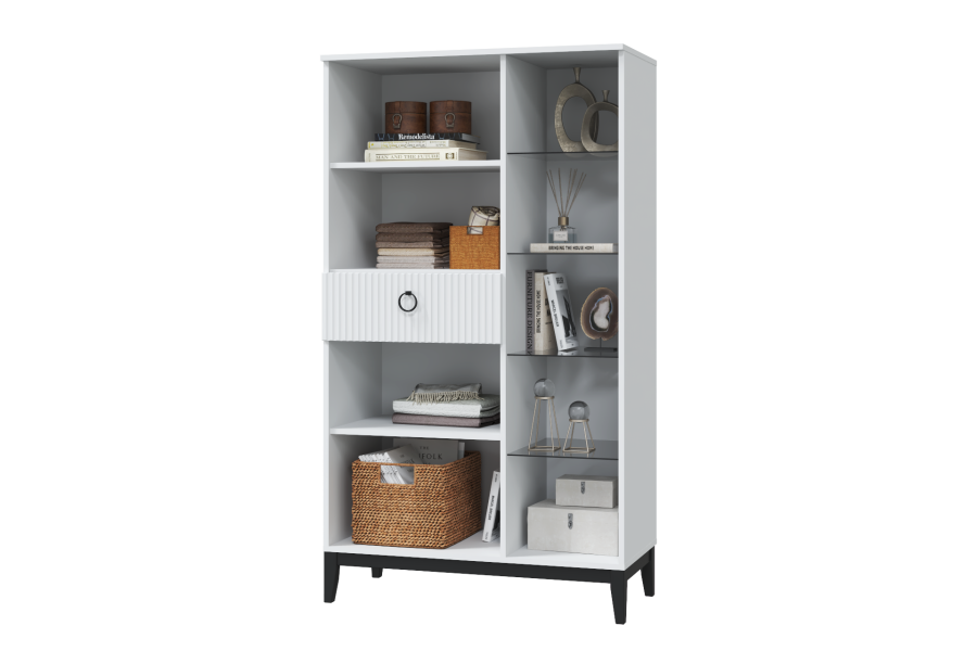 Шкаф-витрина с 1 стекл. дв. и ящ. (900) Шарлиз