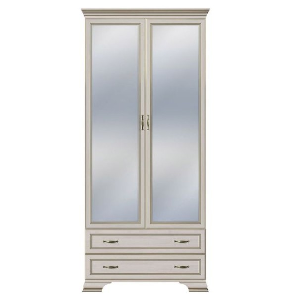 Шкаф двухдверный зеркальный с ящиками Сиена