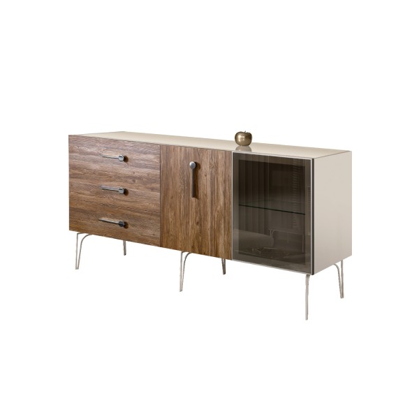 Комод для гостиной со стеклянной дверью 1600 Bogemia Wood