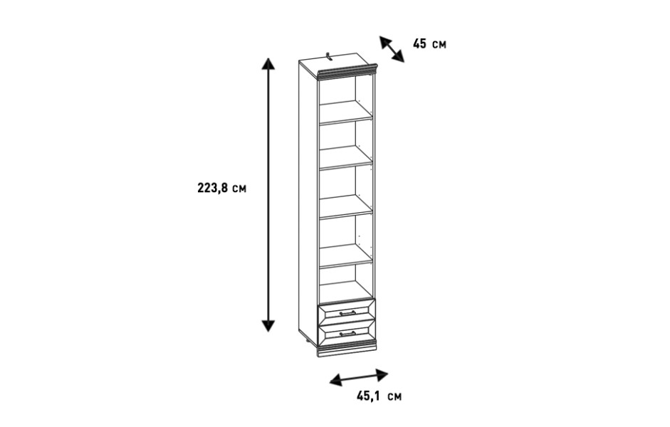 Шкаф с ящиками Кантри