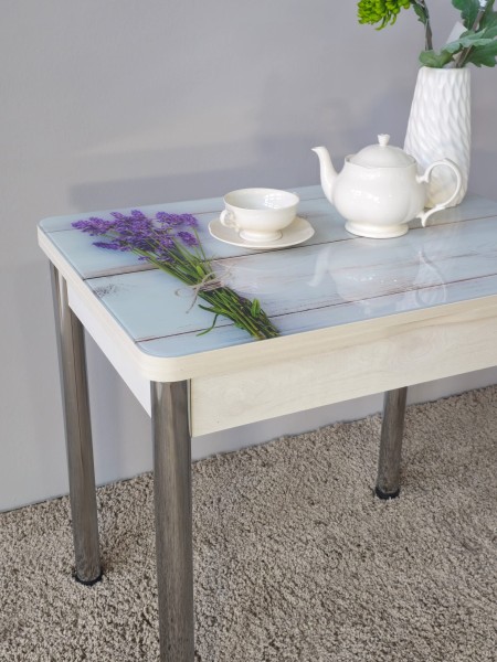 Стол обеденный поворотно раскладной Квинс фотопечать