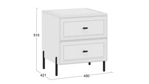 Тумба прикроватная «Пандора» - 414.005.000 Белый снег, Белый матовый