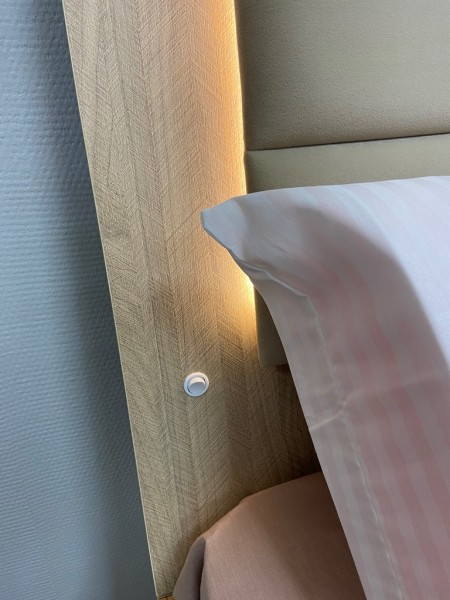 Кровать с подсветкой и ортопедическим основанием 1600 (мод.1.2) Беатрис