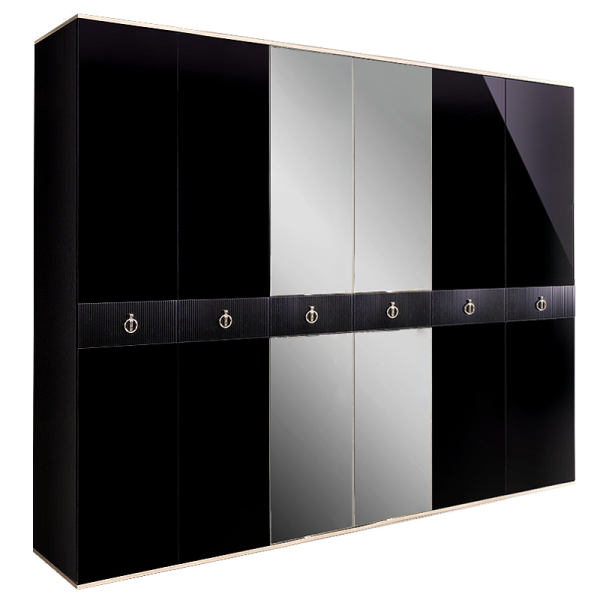 Шкаф шестидверный с зеркалами Римини Соло