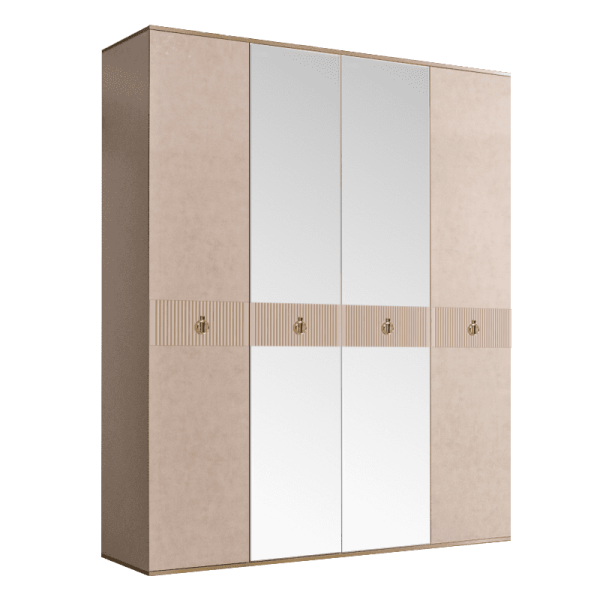 Шкаф четырёхдверный с зеркалами Римини Соло