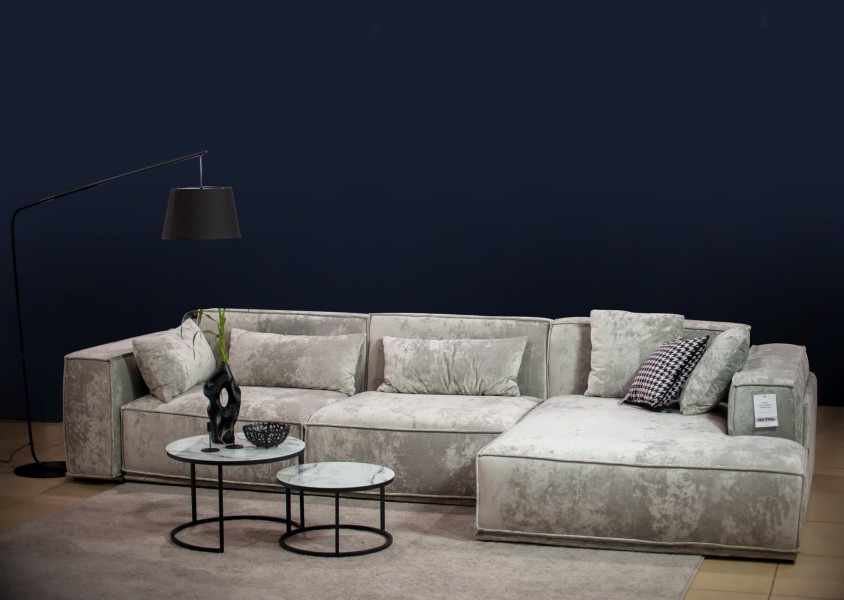 Диван-кровать трехместный с боковинами и оттоманкой Беленс